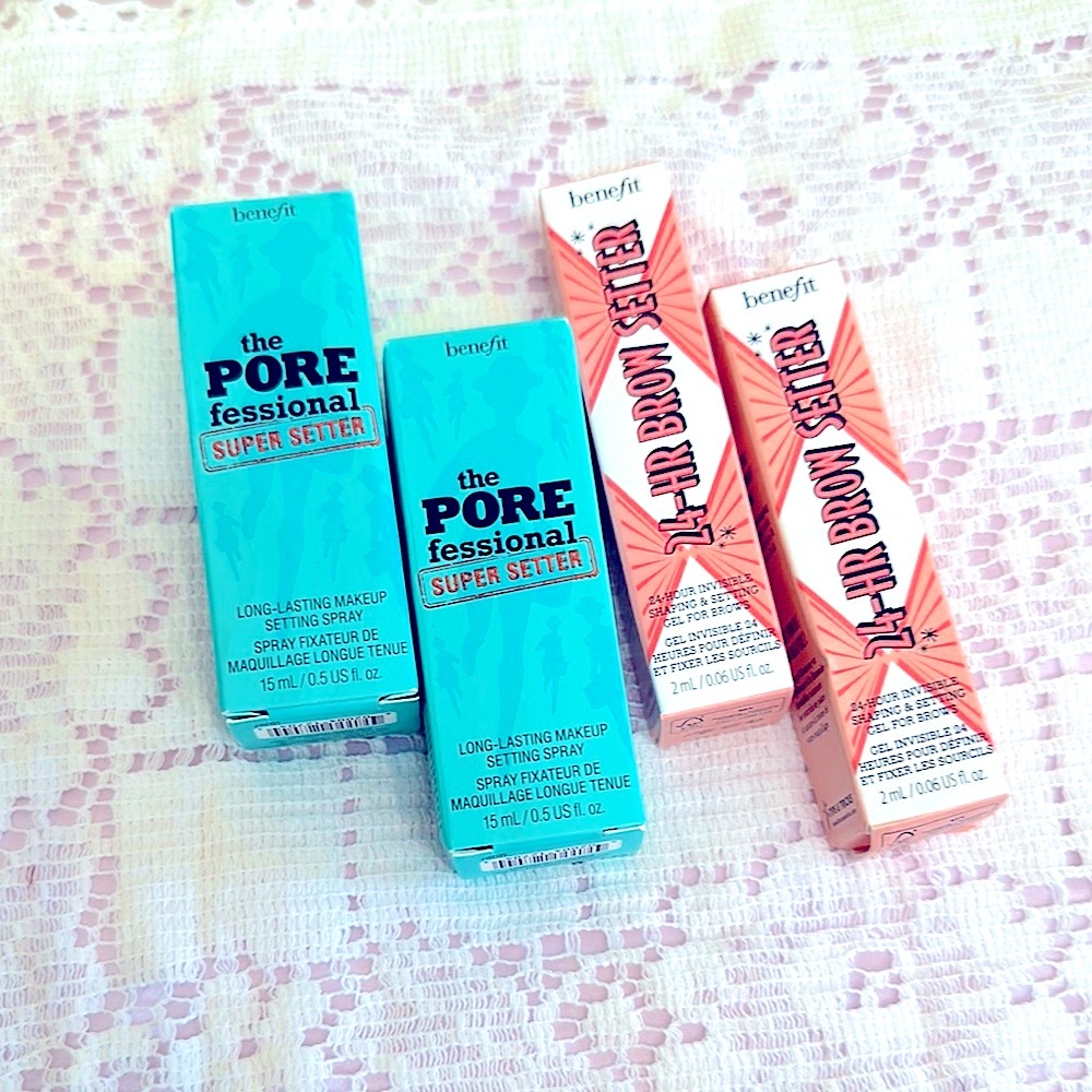 NIB: 4pc Benefit POREfessional Super Setter Makeup + 24-HR Brow Setter Set